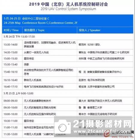 2019全球无人机应用及防控大会会议日程